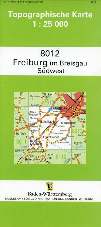 Produktbild: Freiburg im Breisgau S&uuml;dwest 1 : 25 000