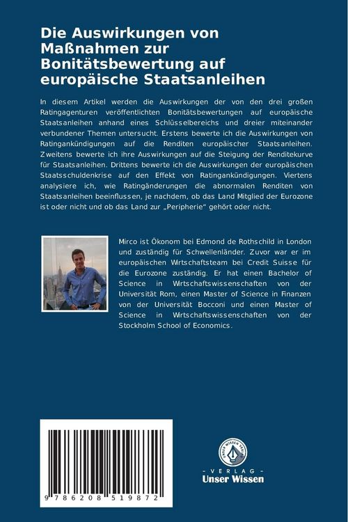 Produktbild: Die Auswirkungen von Ma&szlig;nahmen zur Bonit&auml;tsbewertung auf europ&auml;ische Staatsanleihen