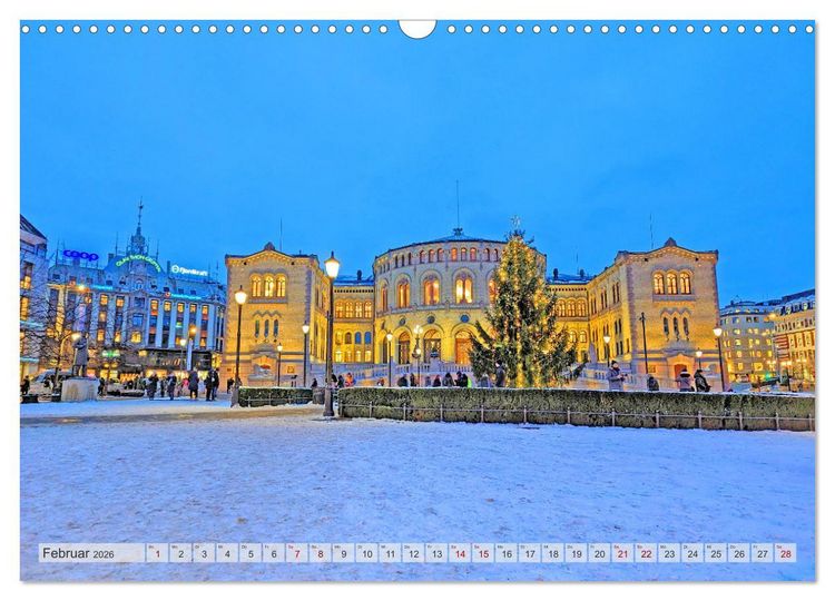 Produktbild: Winterliches Oslo (Wandkalender 2026 DIN A3 quer), CALVENDO Monatskalender