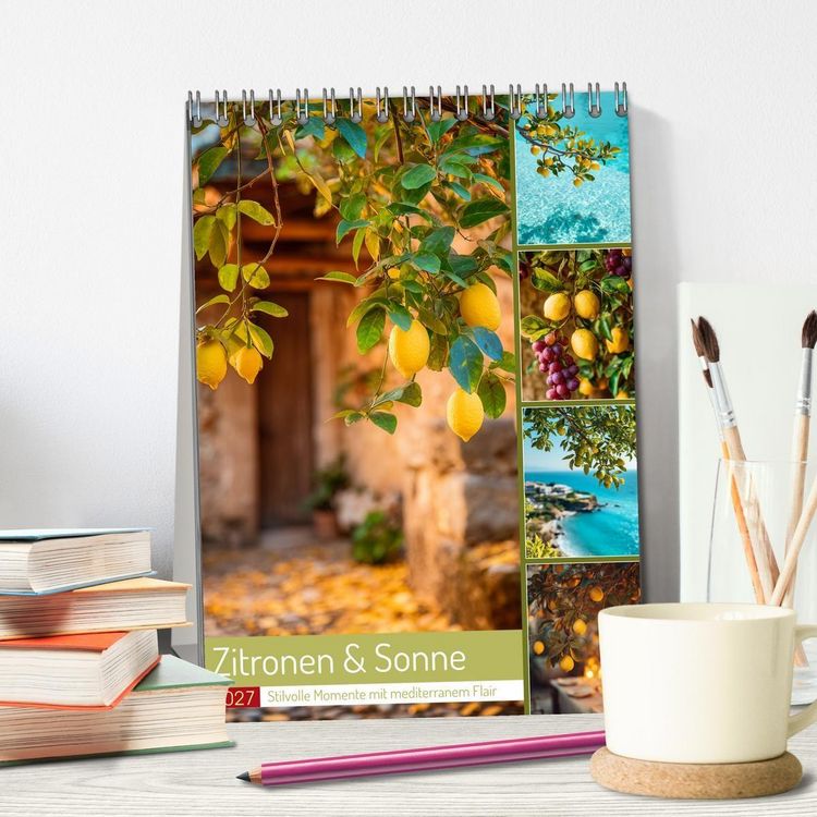 Produktbild: Zitronen & Sonne (Tischkalender 2027 DIN A5 hoch), CALVENDO Monatskalender