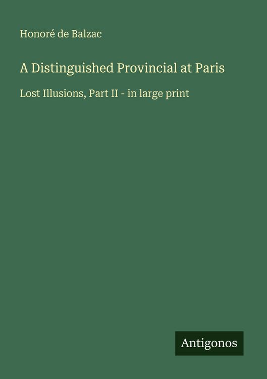 Produktbild: A Distinguished Provincial at Paris