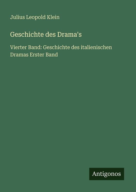 Produktbild: Geschichte des Drama's