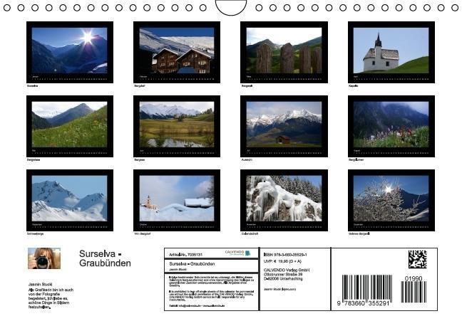 Produktbild: Surselva - Graub&uuml;nden (Wandkalender immerw&auml;hrend DIN A4 quer)