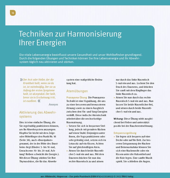 Produktbild: Akupressur - Das gro&szlig;e Praxisbuch