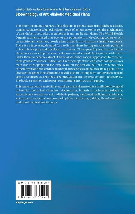 Produktbild: Biotechnology of Anti-diabetic Medicinal Plants