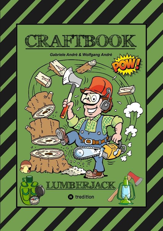 Produktbild: Craftbook - 100 Seiten Waldleben mit Tollen Ausmalmotiven - Spannende Knifflige R&auml;stel - Holzf&auml;ller - Umwelt