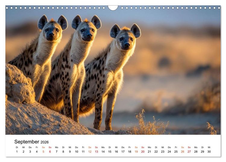 Produktbild: Hy&auml;nen - Afrikas geheimnisvolle J&auml;ger (Wandkalender 2026 DIN A3 quer), CALVENDO Monatskalender