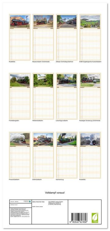 Produktbild: Familienplaner 2026 - Volldampf voraus! mit 5 Spalten (Wandkalender, 21 x 45 cm) CALVENDO