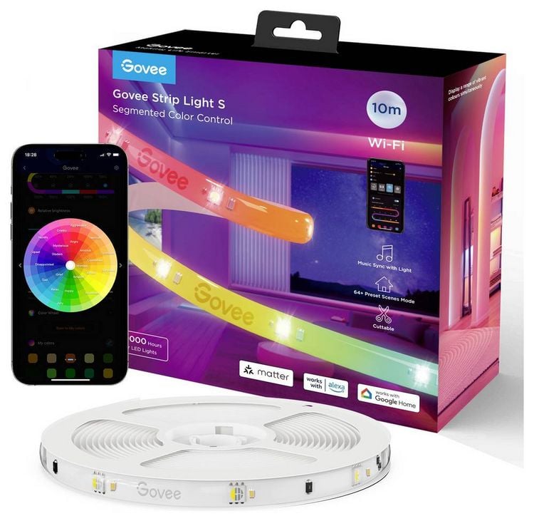 Produktbild: Govee LED Strip Lights Matter ready 10 Meter H612CCD1 LED-Streifen-Basisset EEK: G 230 V, 24 V RGB 1 St.