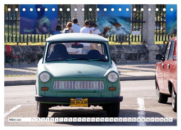 Produktbild: Ostalgie pur - DDR-Fahrzeuge auf Kuba (Tischkalender 2026 DIN A5 quer), CALVENDO Monatskalender