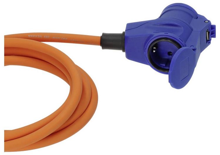 Produktbild: Brennenstuhl 1167650310 Strom Camping-CEE-Verl&auml;ngerungskabel Blau, Schwarz, Grau, Orange 10 m H07RN-F 3G 2,5 mm&sup2;