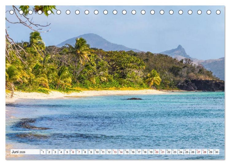 Produktbild: Summer Paradise Fiji (Tischkalender 2026 DIN A5 quer), CALVENDO Monatskalender