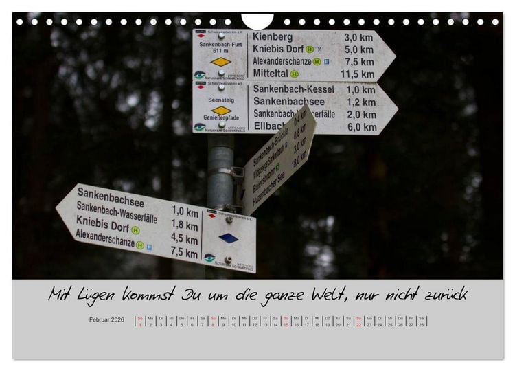 Produktbild: Kleine und gro&szlig;e Wahrheiten - Spr&uuml;che zum Nachdenken (Wandkalender 2026 DIN A4 quer), CALVENDO Monatskalender