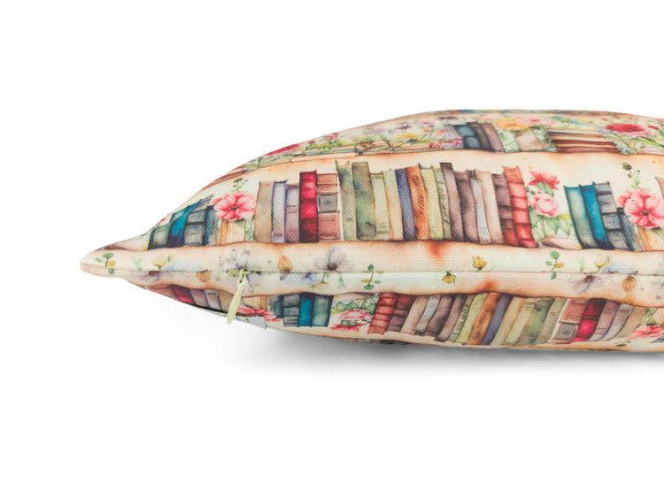 Produktbild: Dekokissen - B&uuml;cherregal floral