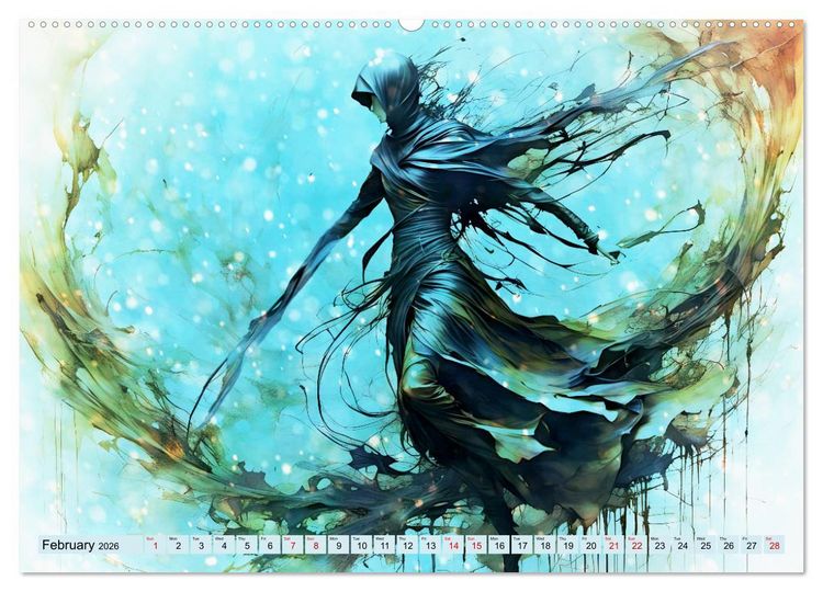 Produktbild: Silhouettes of change - Mystical nature spirits (Wall Calendar 2026 DIN A2 landscape), CALVENDO 12 Month Wall Calendar