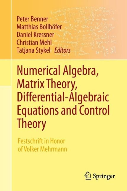Produktbild: Numerical Algebra, Matrix Theory, Differential-Algebraic Equations and Control Theory