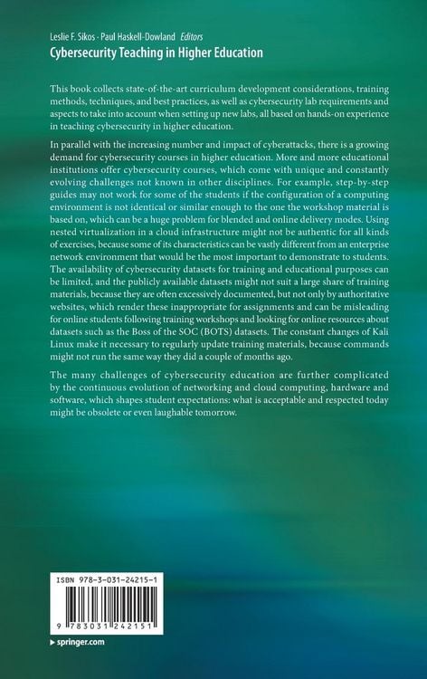 Produktbild: Cybersecurity Teaching in Higher Education