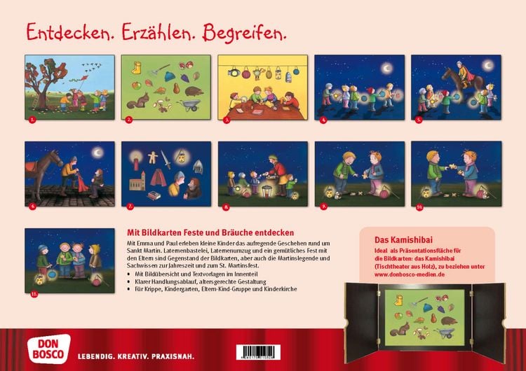 Produktbild: St. Martin feiern mit Emma und Paul. Kamishibai Bildkartenset.