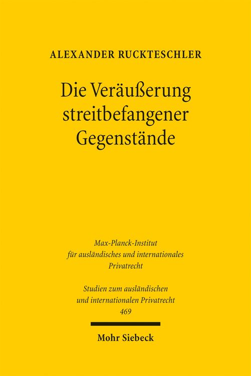 Produktbild: Die Ver&auml;u&szlig;erung streitbefangener Gegenst&auml;nde