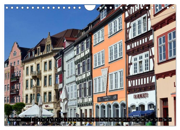 Produktbild: Willkommen in ERFURT (Wandkalender 2026 DIN A4 quer), CALVENDO Monatskalender
