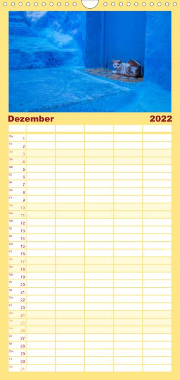 Produktbild: Familienplaner Chefchaouen - Blaue Stadt in Marokko (Wandkalender 2022 , 21 cm x 45 cm, hoch)