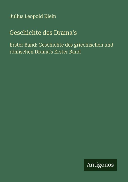 Produktbild: Geschichte des Drama's
