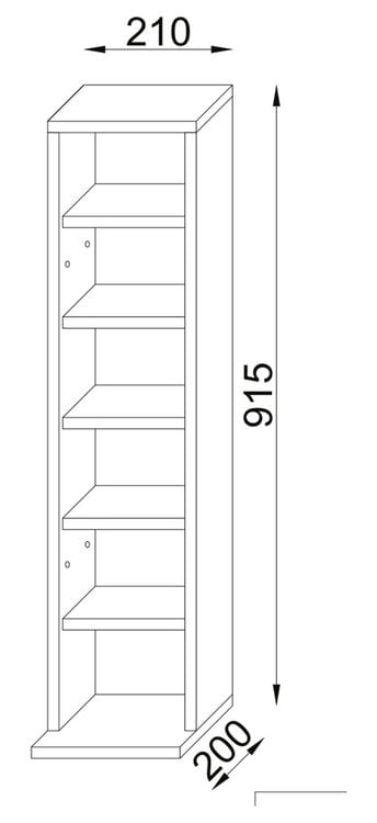 Produktbild: Holz CD DVD Stand Regal Schrank St&auml;nder Milano