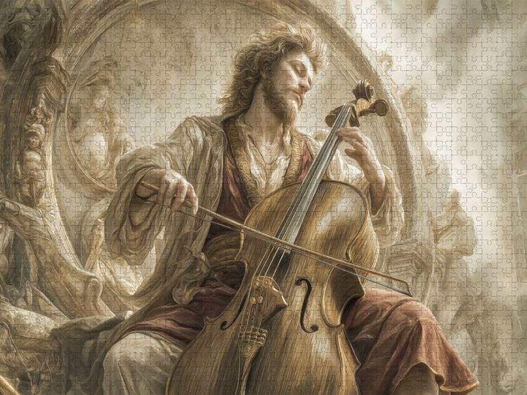 CALVENDO Puzzle „Eine Violine“ 1000 Teile – 64x48 Cm, Premium-Qualität Aus Europa