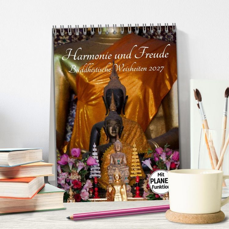 Produktbild: Harmonie und Freude Buddhistische Weisheiten 2027 (Tischkalender 2027 DIN A5 hoch), CALVENDO Monatskalender