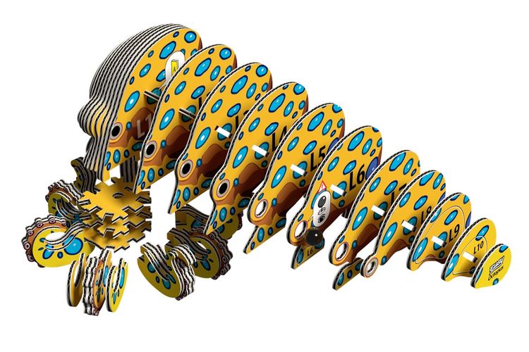 Produktbild: EUGY - 3D Bastelset Oktopus