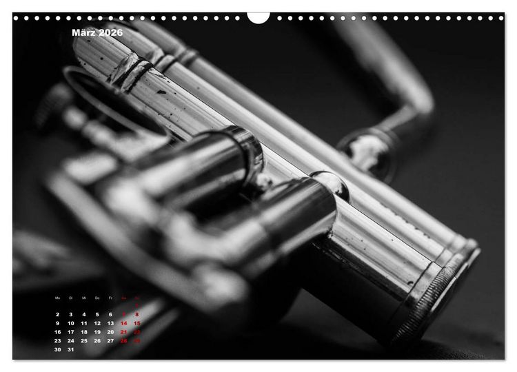 Produktbild: Trompete - Close up (Wandkalender 2026 DIN A3 quer), CALVENDO Monatskalender