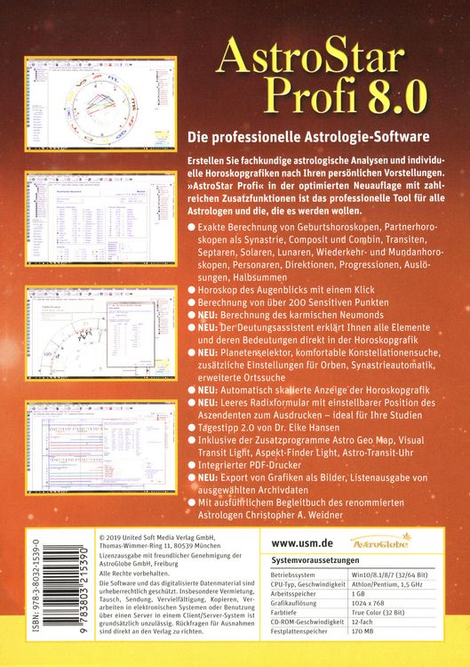 Produktbild: AstroStar Profi 8.0 - Die professionelle Astrologie-Software