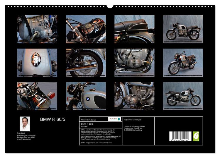 Produktbild: BMW R 60/5 (hochwertiger Premium Wandkalender 2025 DIN A2 quer), Kunstdruck in Hochglanz