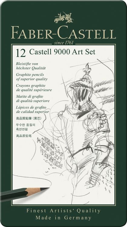 Produktbild: Faber-Castell Bleistifte Castell 9000 Design Set, 8B-2H, 12er Set