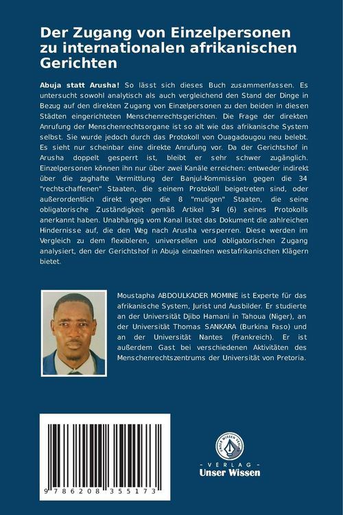 Produktbild: Der Zugang von Einzelpersonen zu internationalen afrikanischen Gerichten