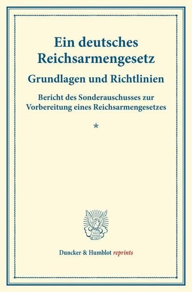 Produktbild: Ein deutsches Reichsarmengesetz.