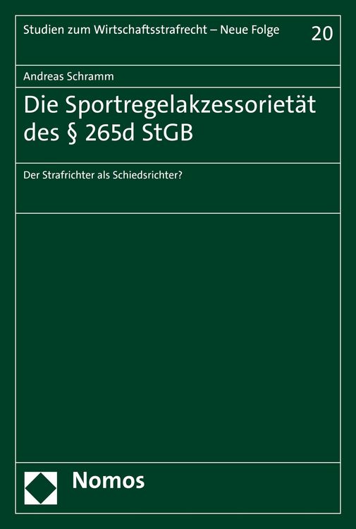 Produktbild: Die Sportregelakzessoriet&auml;t des &sect; 265d StGB