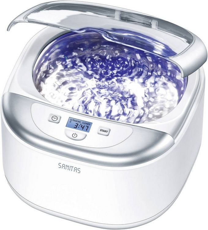 Produktbild: Sanitas Ultraschallreiniger SUR 42 550 ml Sanitas 609.10 Leistungsaufnahme (max.) (Details) 50 W Geh&auml;use-Material Kunststoff Ultraschall Reinigung