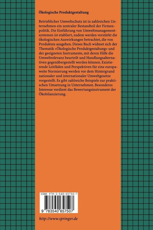 Produktbild: &Ouml;kologische Produktgestaltung