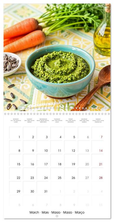 Produktbild: Zero Waste Pesto - From Scraps to Color &ndash; Vibrant Kitchen Magic (Wall Calendar 2027 12 &times; 12 Inch) CALVENDO 12 Month Wall Calendar