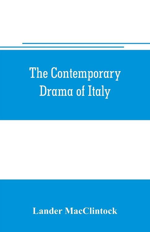 Produktbild: The contemporary drama of Italy