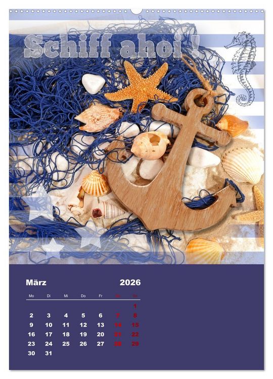 Produktbild: Geschenke vom Meer (Wandkalender 2026 DIN A2 hoch), CALVENDO Monatskalender