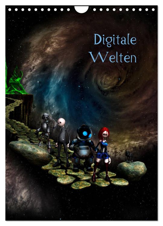 Produktbild: Digitale Welten (Wandkalender 2026 DIN A4 hoch), CALVENDO Monatskalender