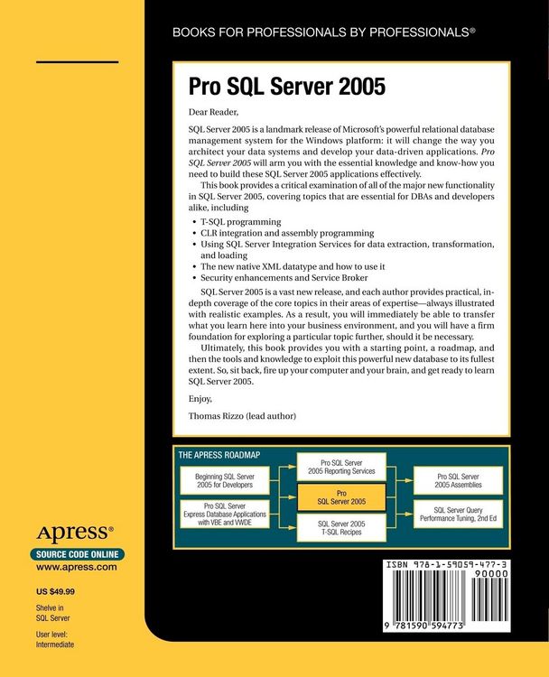 Produktbild: Pro SQL Server 2005
