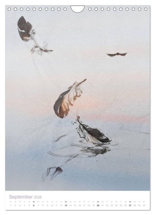 Produktbild: Jahreszeiten in Stil japanischer Malerei - Kunst (Wandkalender 2026 DIN A4 hoch), CALVENDO Monatskalender