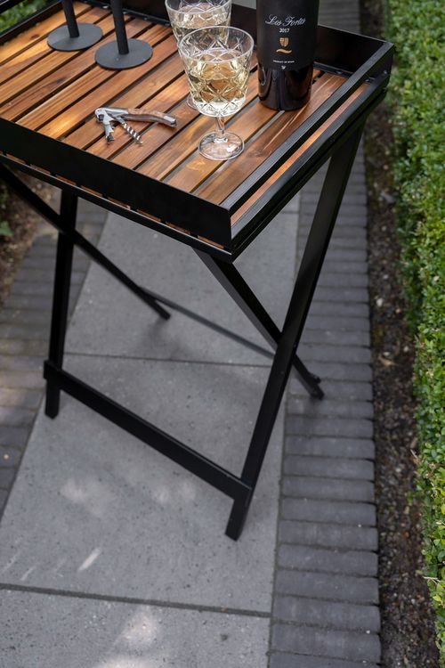 Produktbild: Beistelltisch mit Tablett Mod. Taba, zertifiziertes Akazienholz