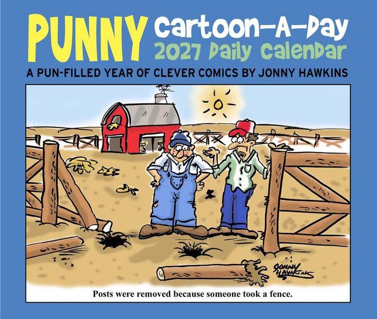Produktbild: Punny Cartoon-A-Day by Jonny Hawkins 2027 5.4 X 6.2 Box Calendar