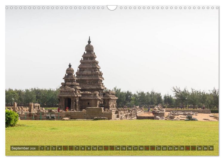 Produktbild: Indien - Mahabalipuram (Wandkalender 2026 DIN A3 quer), CALVENDO Monatskalender