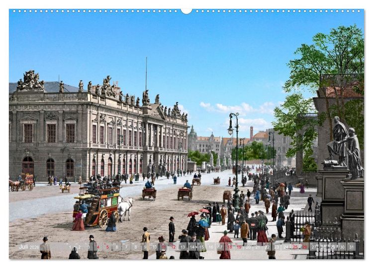 Produktbild: Berlin zur Kaiserzeit &ndash; Fotos neu restauriert und detailkoloriert (Wandkalender 2026 DIN A2 quer), CALVENDO Monatskalender