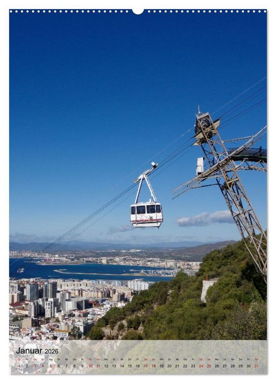 Produktbild: Gibraltar - Britische Kolonie am Mittelmeer (Wandkalender 2026 DIN A2 hoch), CALVENDO Monatskalender